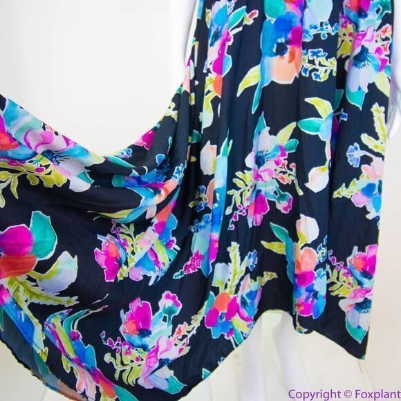 Hutch‎ gwynniebee Rainbow Mist Floral Print Hi-Lo Maxi Dress , 2X - Picture 4 of 16